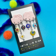 RETRO LAB - Crystal Love Earrings